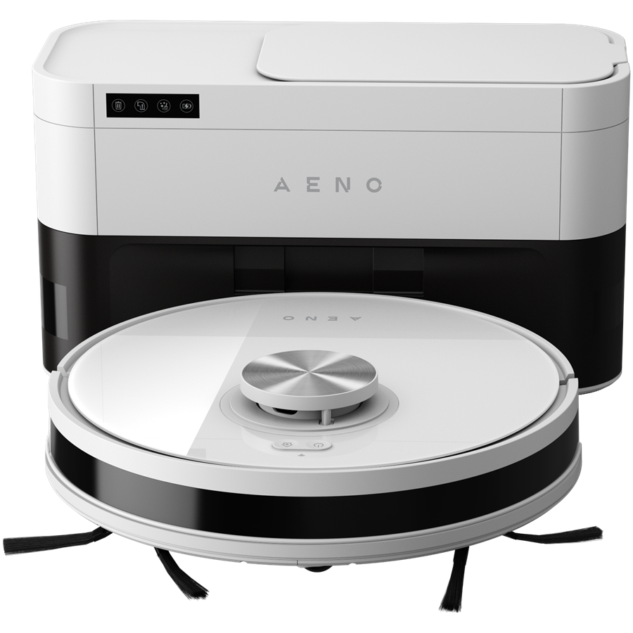 Robot Cleaner w/Dust Collector, white, 2in1 and dust tank, 4000pa, 3200mAh battery