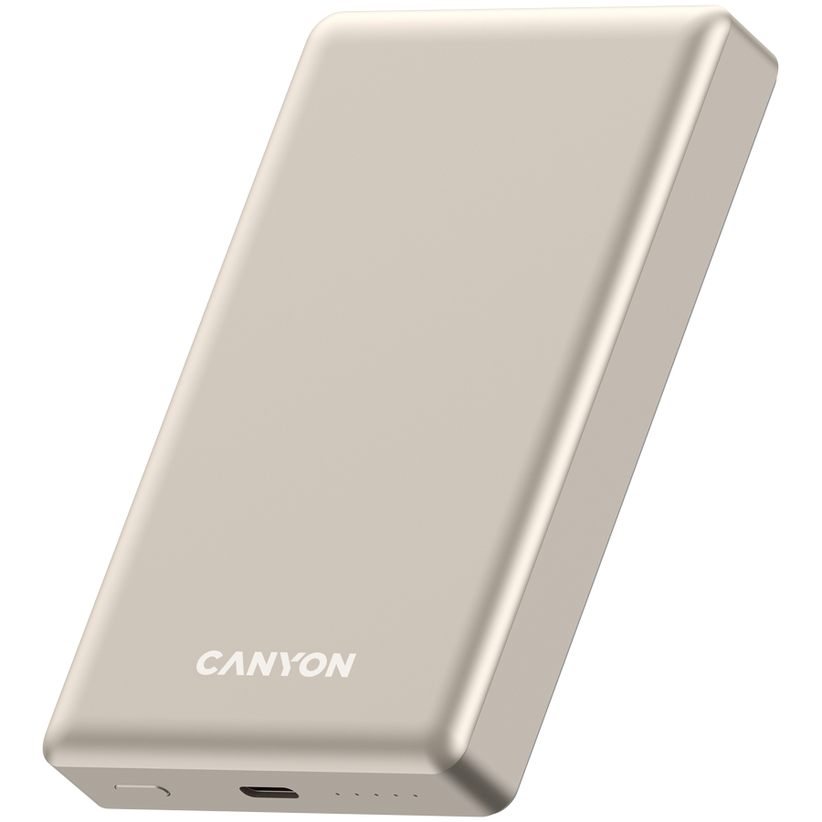 CANYON power bank OnPower 510 slim Magnetic 10000 mAh PD20W Bež