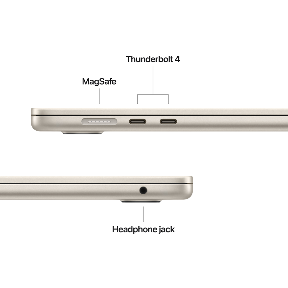 MacBook Air 15-inch,Starlight, Model A3448, M5 CHIP WITH 10C CPU, 10C GPU,16GB unified memory,35W Dual USB-C Power Adapter,512GB SSD storage,Two Thunderbolt 4 Ports,Touch ID,Liquid Retina display,Force Touch Trackpad, KEYBOARD-INT
