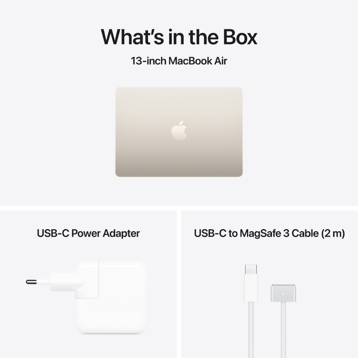 MacBook Air 13-inch,Starlight, Model A3449,M5 CHIP WITH 10C CPU, 8C GPU,16GB unified memory,30W USB-C Power Adapter,512GB SSD storage,Two Thunderbolt 4 Ports,Touch ID,Liquid Retina display,Force Touch Trackpad, KEYBOARD-INT