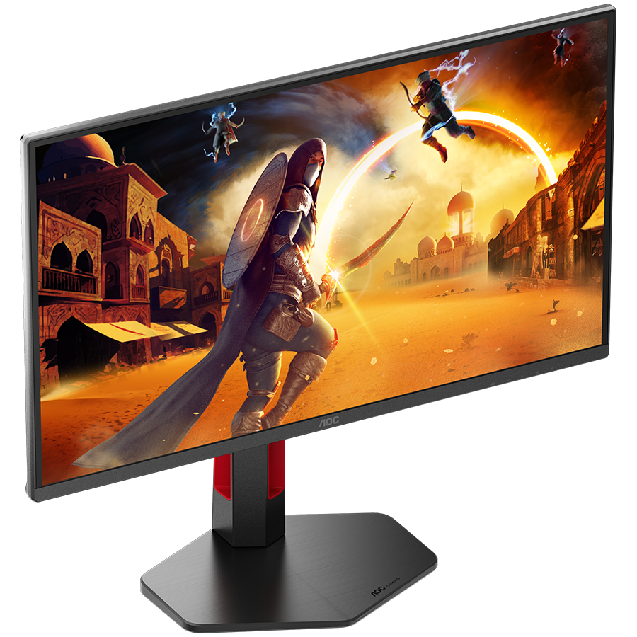 AOC MONITOR Q25G4SR, GAMING 25'', G, 300HZ, FAST IPS, 2560x1440, 0.3 MS, 80M:1, 300 CD/M, TILT, HEIGHT ADJUSTABLE, SWIVEL, PIVOT, 2X HDMI, DISPLAY PORT, 3YW, BLACK-RED