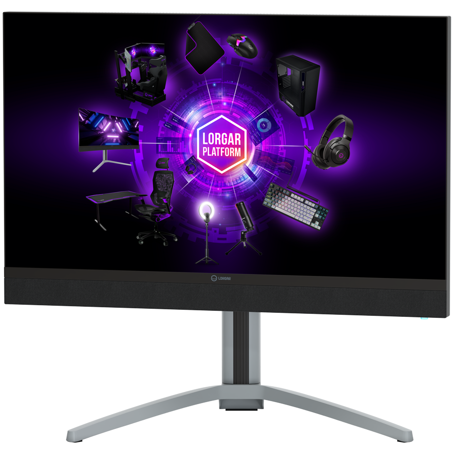 LORGAR 27MP1, UHD MiniLED Gaming Monitor Pro, 27'' (3840*2160) fast IPS flat monitor, black/milky grey