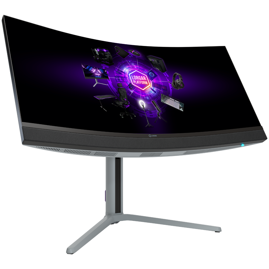 LORGAR 34MP1, UWQHD MiniLED Gaming Monitor Pro, 34'' (3440*1440) VA curved monitor, black/milky grey
