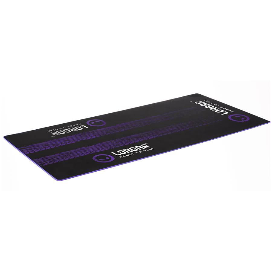 LORGAR RX1FM, Sim Racing Floor Mat Advanced, Stitched edge, 1,700X700X3 mm, Black/purple
