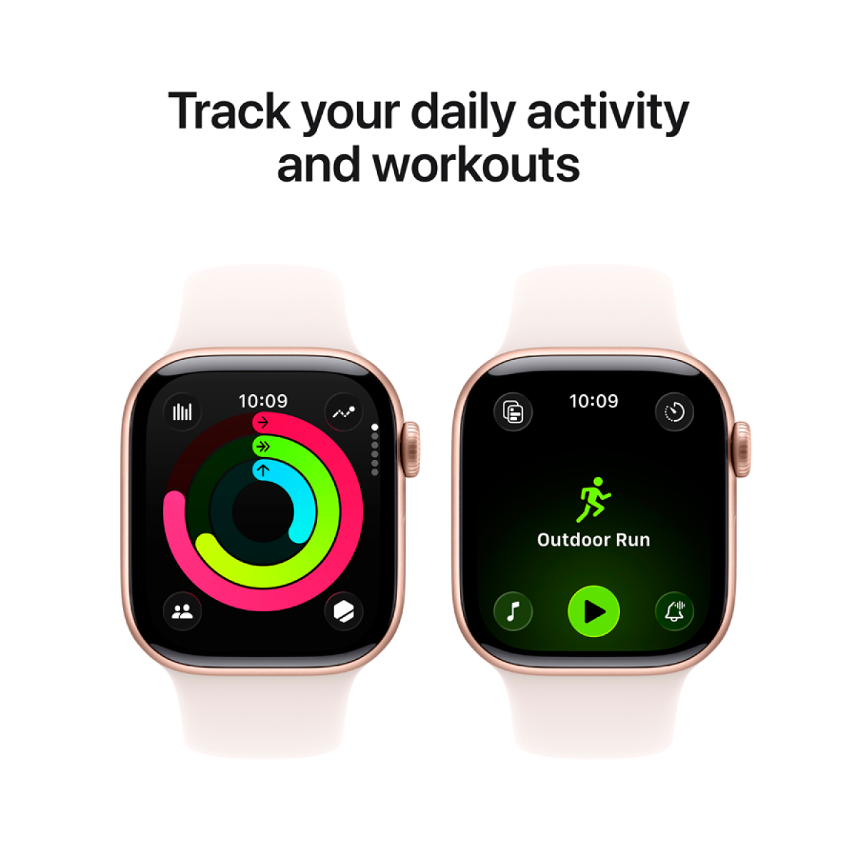 Apple Watch Series 11 GPS 42mm Rose Gold Aluminium Case with Light Blush Sport Band - S/M,Model A3331