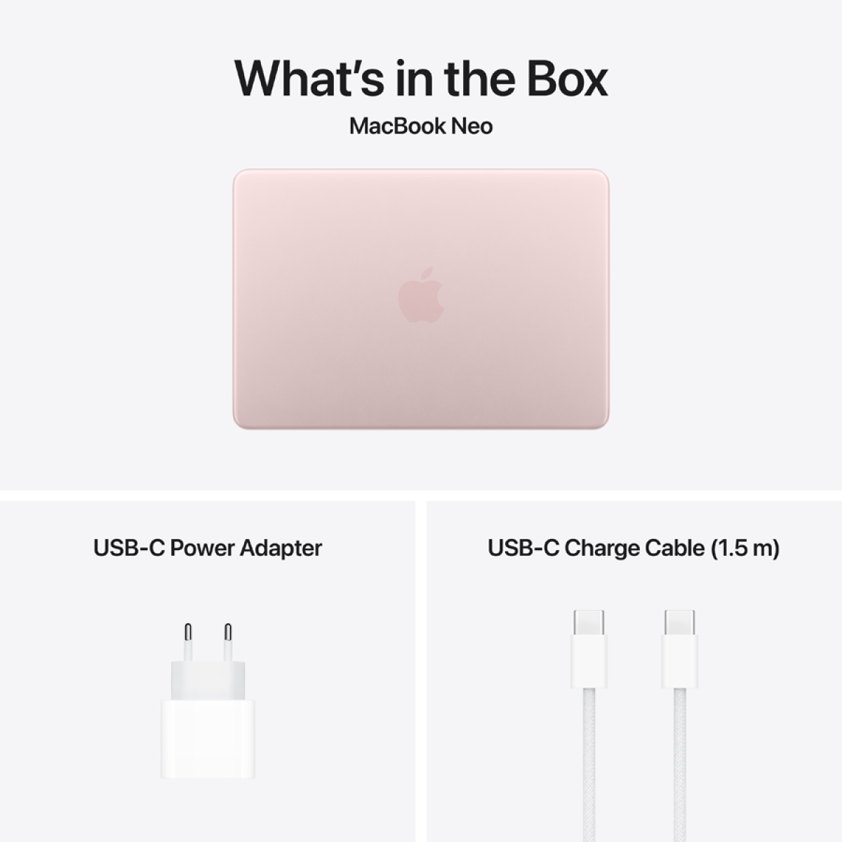 MacBook Neo 13-inch,Blush,Model A3404,  A18 PRO CHIP, 6C CPU, 5C GPU, 8GB unified memory,20W ADAPTER,256GB SSD storage, KEYBOARD US English