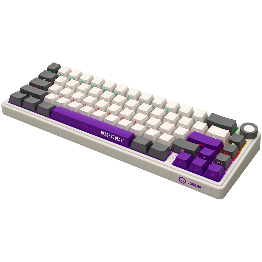 LORGAR KBP70MW, Wireless 65% Mechanical Gaming Keyboard Pro, Beige, CZ/SK layout