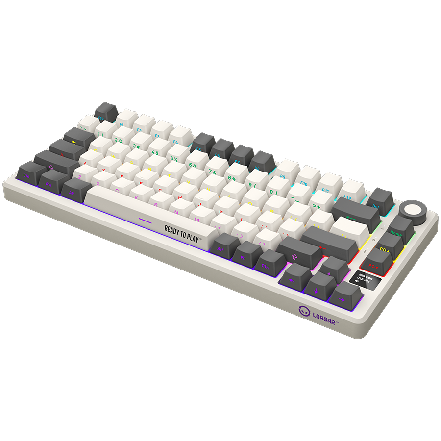 LORGAR KBP7075W, Wireless 75% Mechanical Gaming Keyboard Pro, Beige, CZ/SK layout