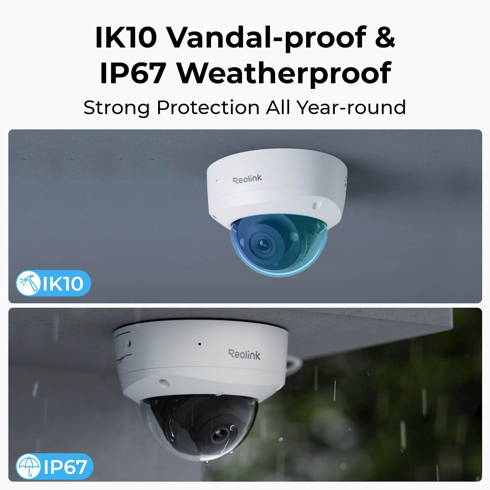 Reolink Ip Kamera serija P337 POE, 8MP, 4K, IK10 Otpornost protiv vandalizma, POE