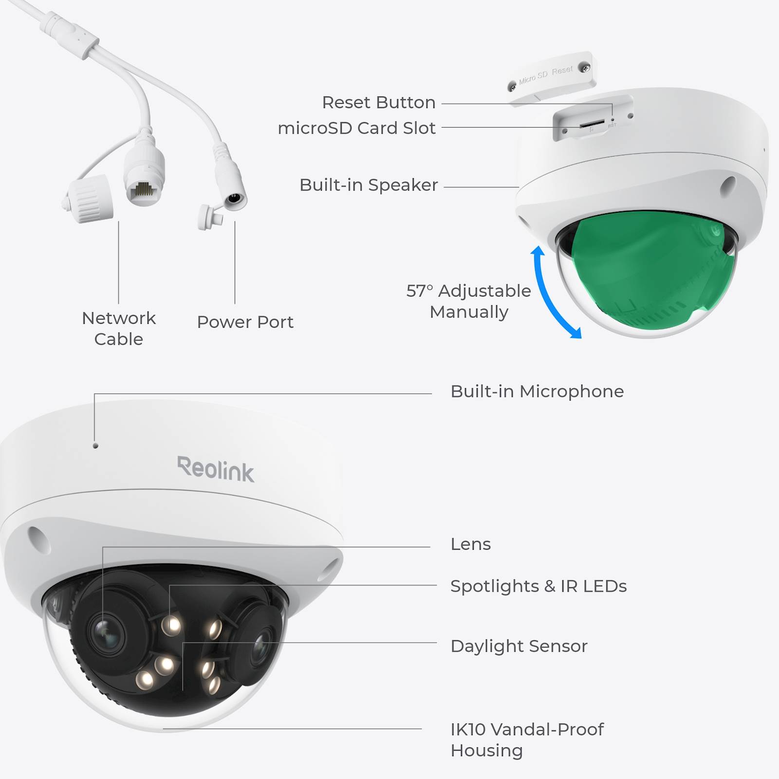 Reolink IP Kamera Duo serija P737 POE, 8MP, 4K, IK10 otporna, 180° pogledom, Noćni vid