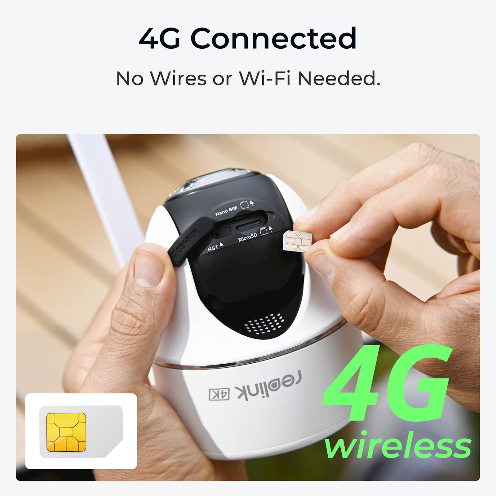 Reolink IP Kamera GO serija G440 4K, Baterijska, 4G LTE, Pan&Tilt
