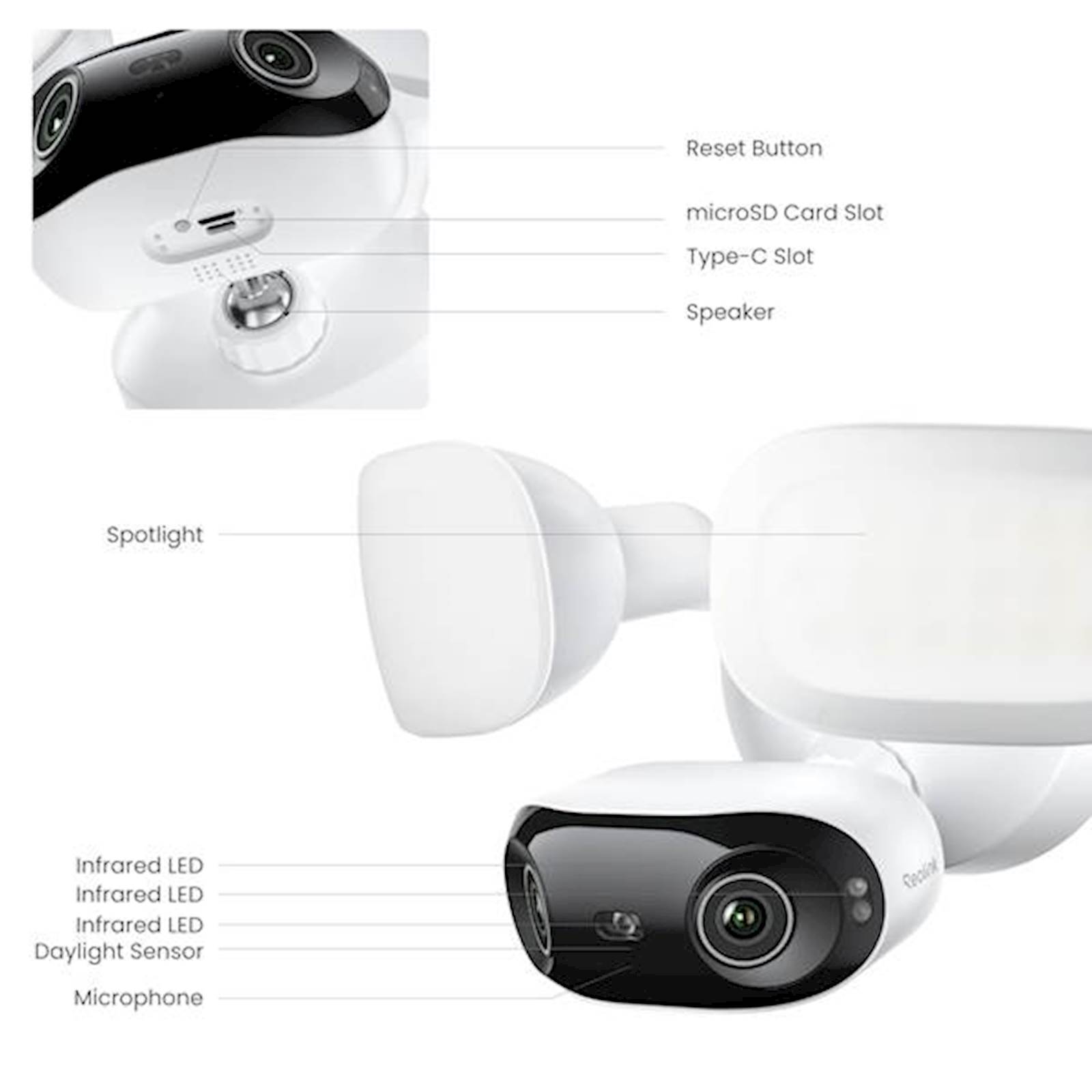 Reolink Ip Kamera Elite Floodlight F751W 8MP 4K, 3000 lumena reflektori, 180° vidni ugao, 30m IR