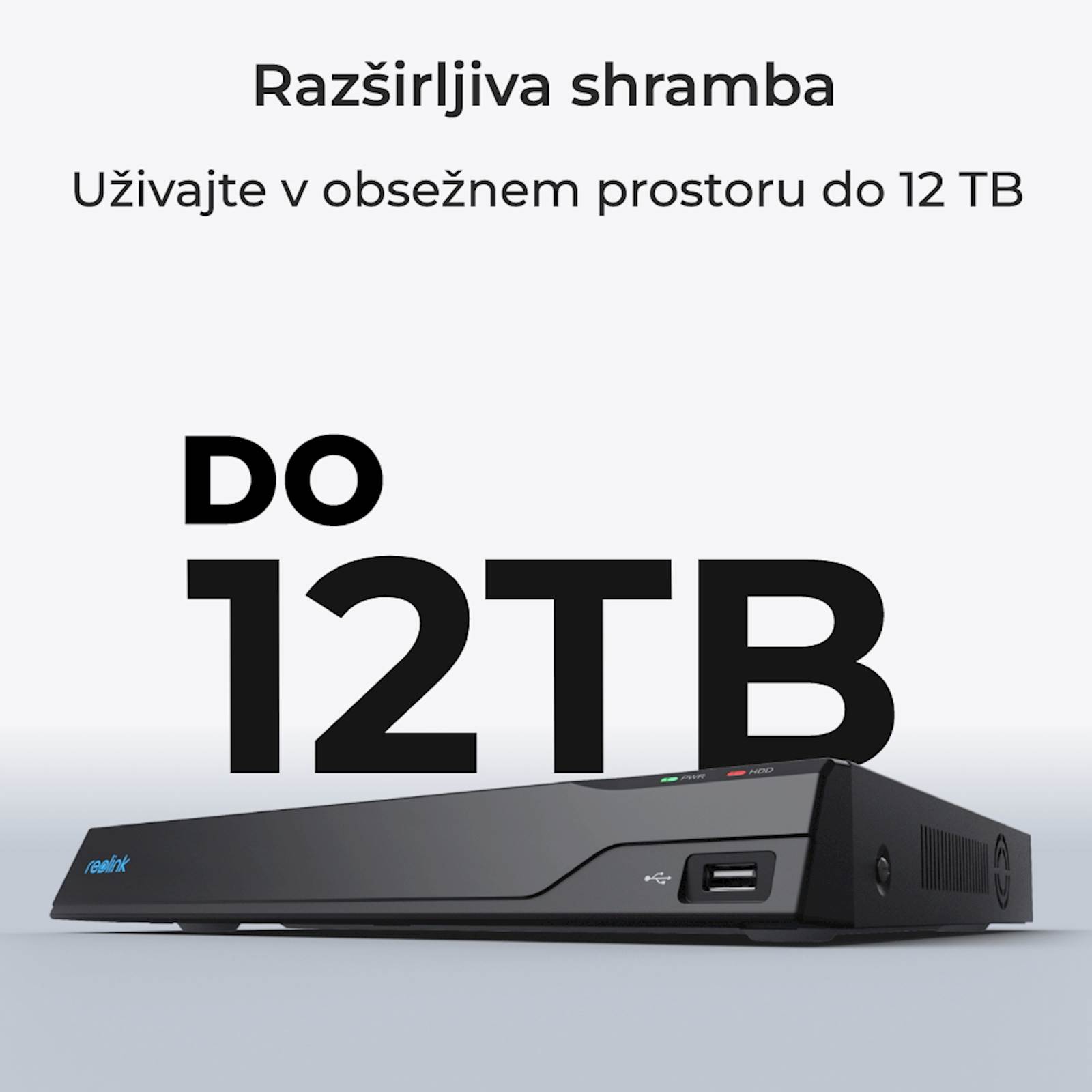 Reolink NVR snimač NVS8-12MB4 4K, 12MP, 8 kanalni NVR, 2TB HDD, 4x kamera POE