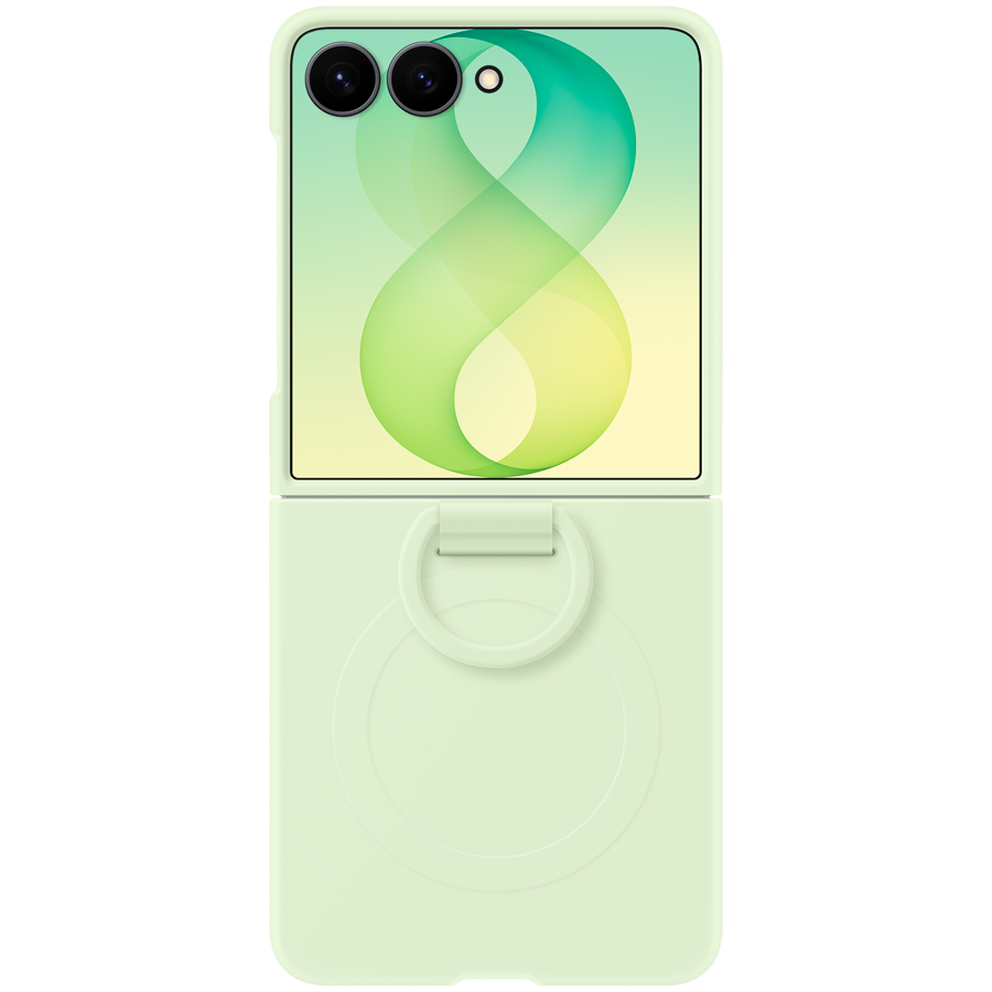 Samsung Galaxy Flip8 Silicone Ring Magnet Case Green