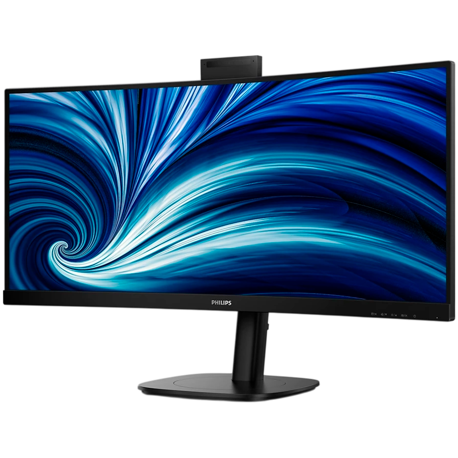 PHILIPS Monitor 34B2U3600CH 34" Curved, VA, 21:9, 3440x1440 (WQHD), 1500R, 120Hz, 4ms, 300 cd/m2, 3500:1, HDR10, Adaptive Sync, 5.0 Mpixel Webcam, 2xHDMI, 1xDP, 1xUSB-C (DP Alt mode, PD 90W), USB hub, KVM, RJ45, Speakers, Ergo