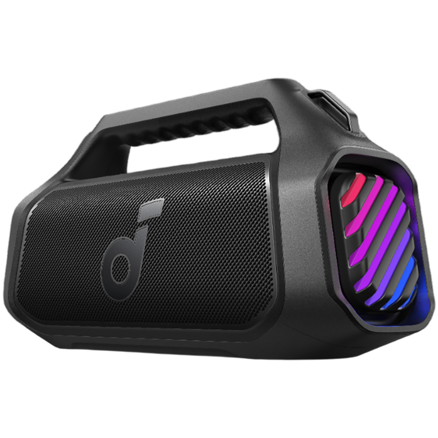 Anker, soundcore Boom 2 Plus Black Speaker, 140W, 20-Hour Playtime, 30W Fast Recharging, BassUp 2.0, 103dB Loud Sound, BT 6.0, Waterproof (IPX7) Floatable