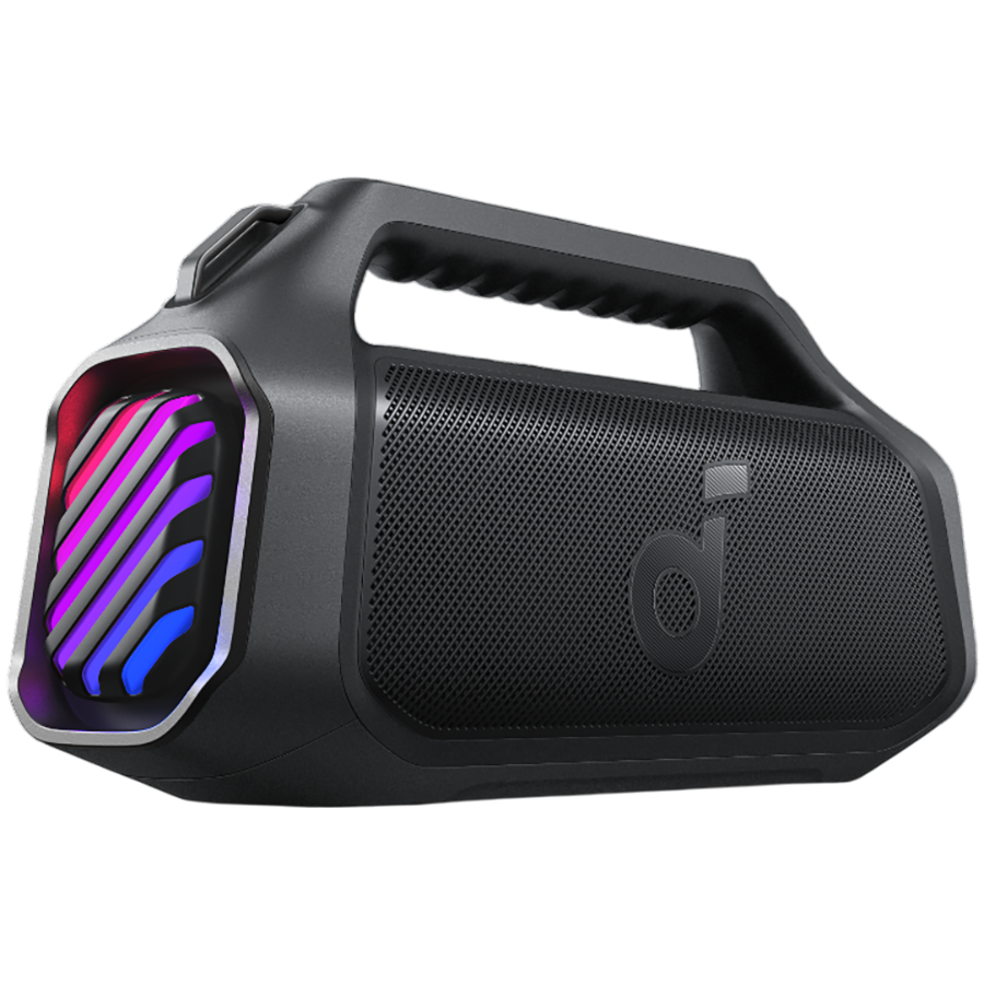 Anker, soundcore Boom 2 Plus Black Speaker, 140W, 20-Hour Playtime, 30W Fast Recharging, BassUp 2.0, 103dB Loud Sound, BT 6.0, Waterproof (IPX7) Floatable