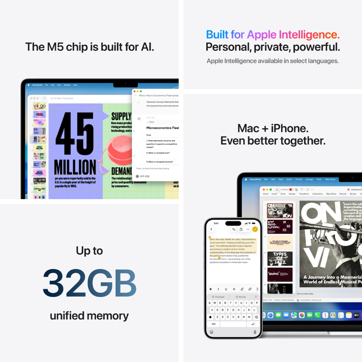 MacBook Air 13-inch,Silver,Model A3449,M5 CHIP WITH 10C CPU, 10C GPU,16GB unified memory,30W USB-C Power Adapter,512GB SSD storage,Two Thunderbolt 4 Ports,Touch ID, Liquid Retina display,Force Touch Trackpad, KEYBOARD-INT