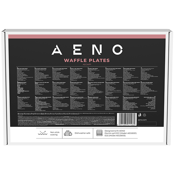 AENO Electric grill AEG0001/AEG0005 Waffle plate,  Non-stick coating, size: 290*234mm, 2 pcs in set