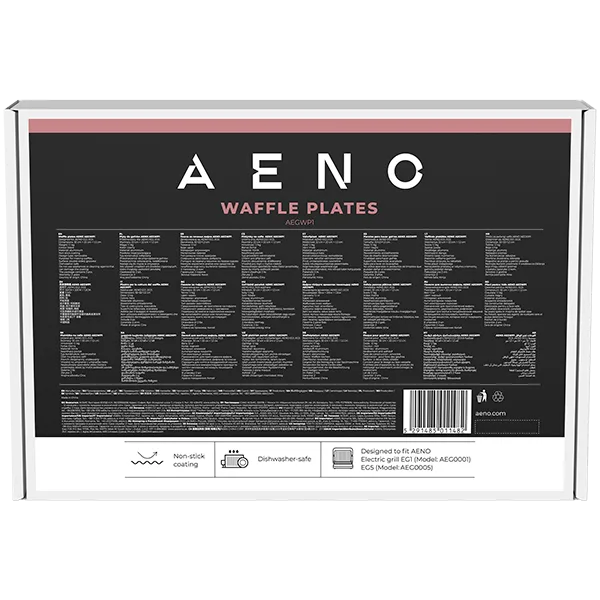 AENO Electric grill AEG0001/AEG0005 Waffle plate,  Non-stick coating, size: 290*234mm, 2 pcs in set
