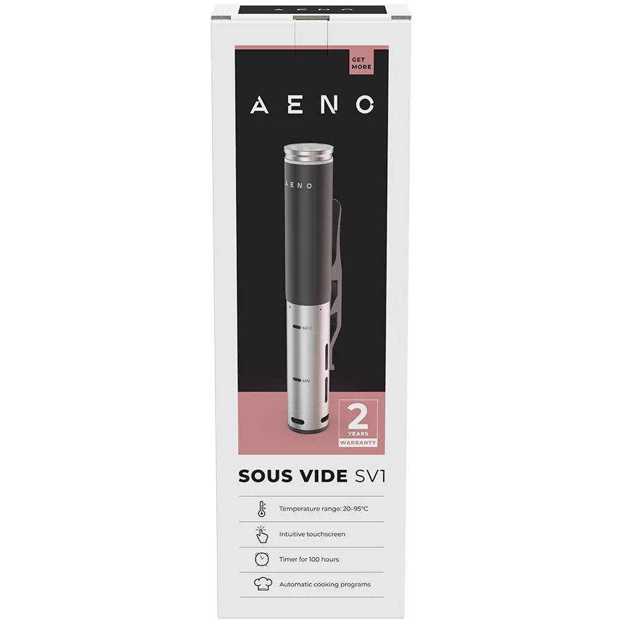 AENO Sous Vide SV1: 1200W, 4 Automatic programs, Temperature adjustment, Timer,  Touch screen, LCD-display, IPX7 Water Proof