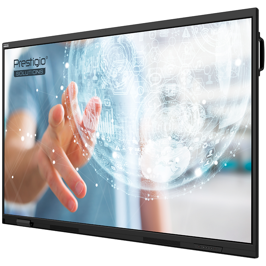 PRESTIGIO SOLUTIONS Multiboard 65-inch Light Series Gen 7, Android 14, Google EDLA, AI button, 8/128GB, 50TP, black