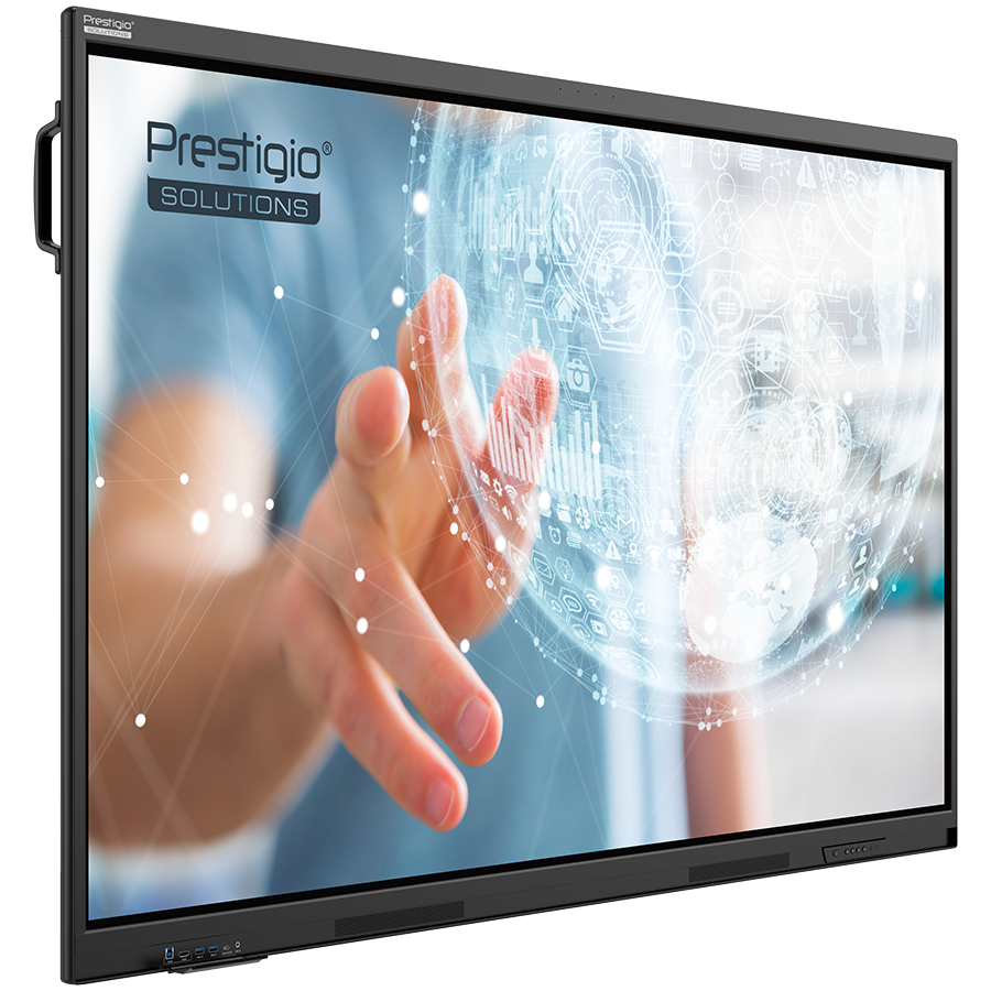 PRESTIGIO SOLUTIONS Multiboard 65-inch Light Series Gen 7, Android 14, Google EDLA, AI button, 8/128GB, 50TP, black