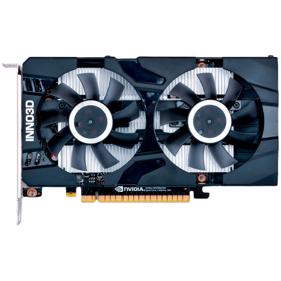 INNO3D NVIDIA Video Card GTX 1650 Twin X2 GDDR6 128bit, 1620 MHz / 12Gbps, 1x DP, 1x HDMI, 1x DVI-D, 2 fan, 2 slot