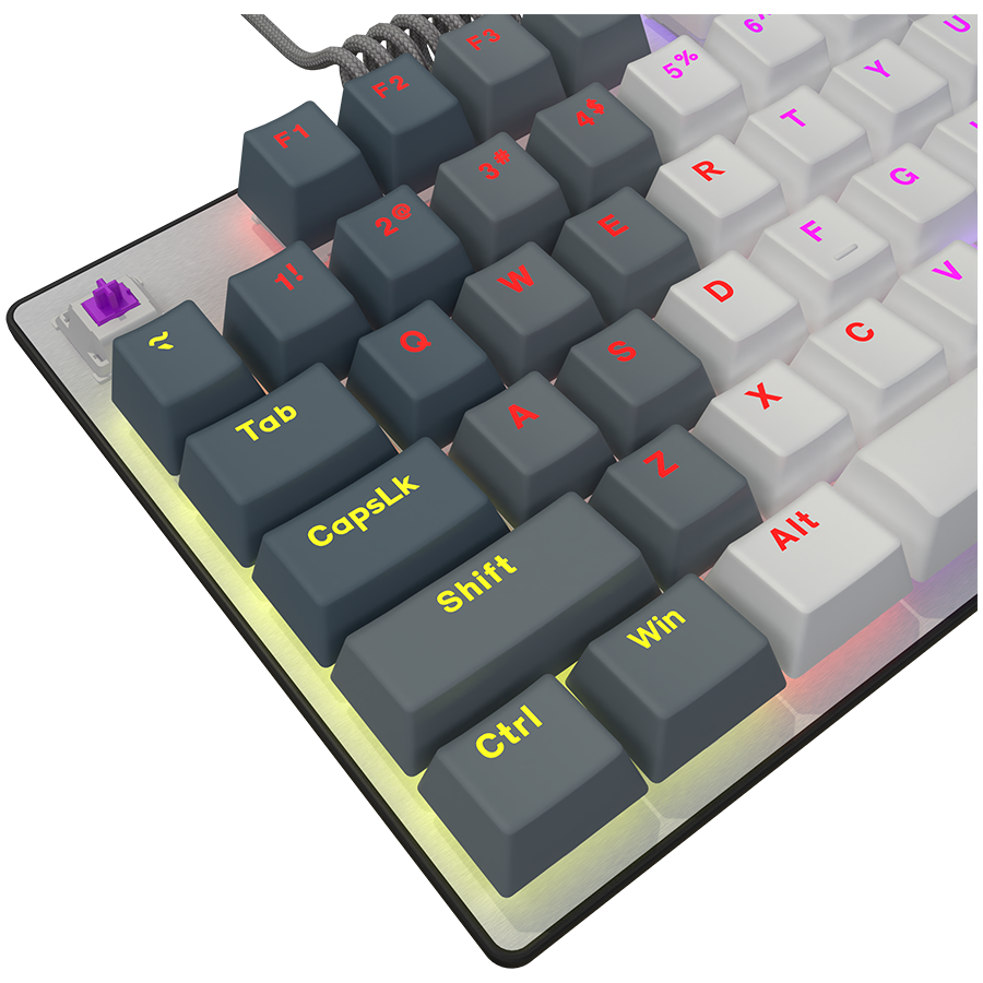 LORGAR Gaming Keyboard Azar 514TKL Wired White EN
