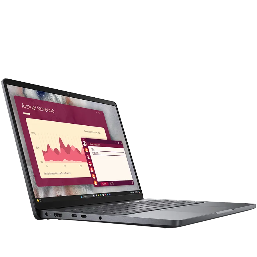 Dell Pro 14 PC14250, 14" FHD+ (1920x1200), Intel Core 5 120U, 1x 16GB DDR5, M.2 512GB SSD, Int GPU, WiFi 6E + BT 5.3, FHD IR Cam, 2x USB 3.2, 1x USB C 3.2, 1x USB C THB4, RJ-45, FgrPr, Backlit kb, 55Wh, W11Pro, 3Yr